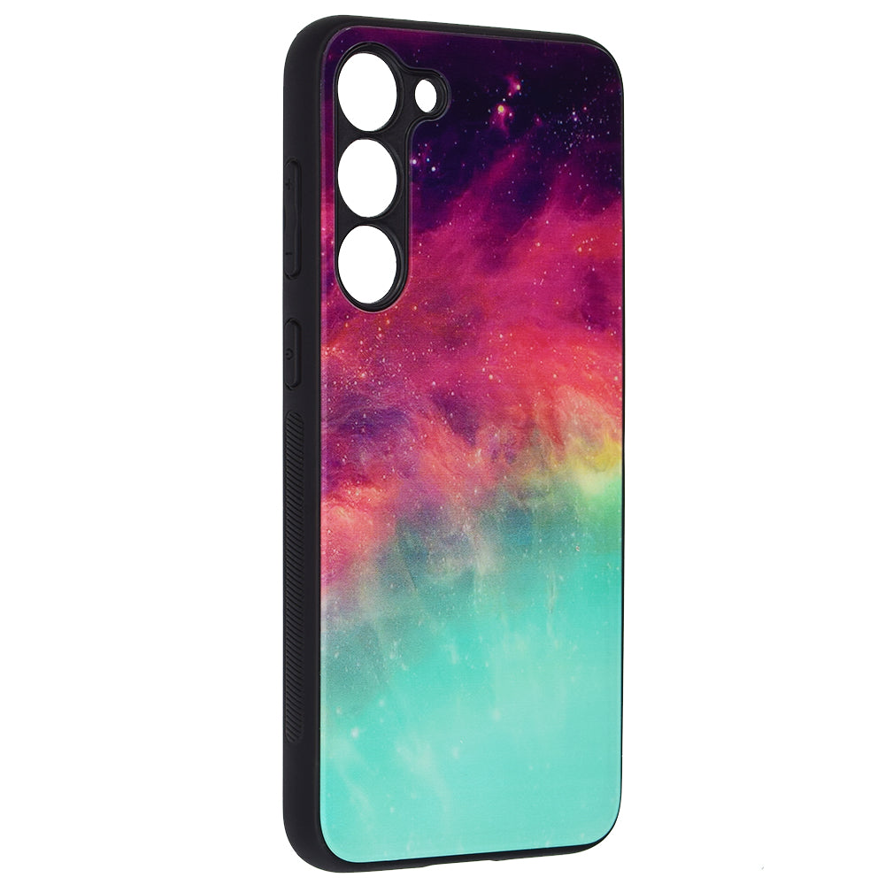 Husa de protectie Techsuit Glaze Series compatibila cu Samsung Galaxy S23 Plus, acoperire spate, Fiery Ocean