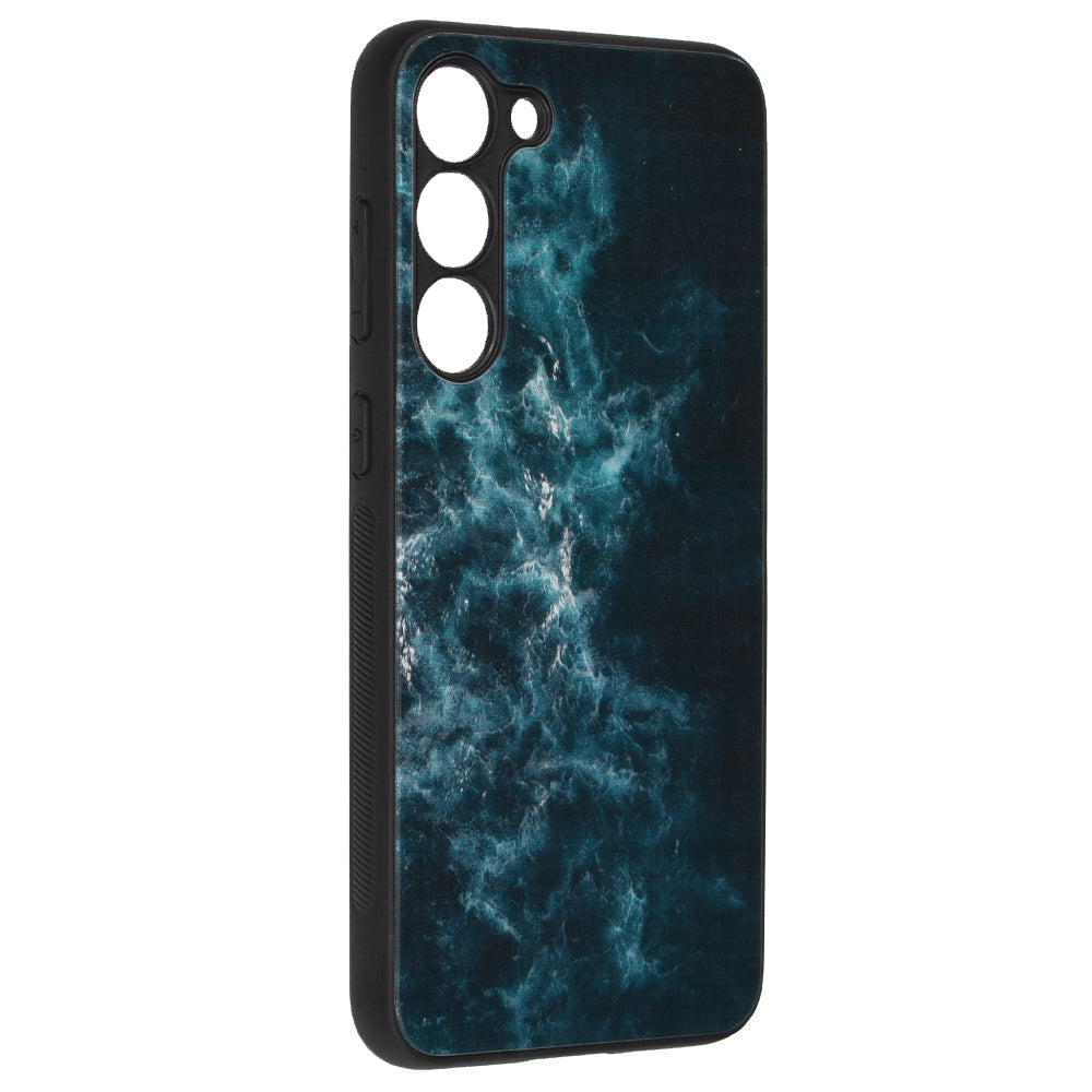 Husa de protectie Techsuit Glaze Series compatibila cu Samsung Galaxy S23 Plus, acoperire spate, Blue Nebula