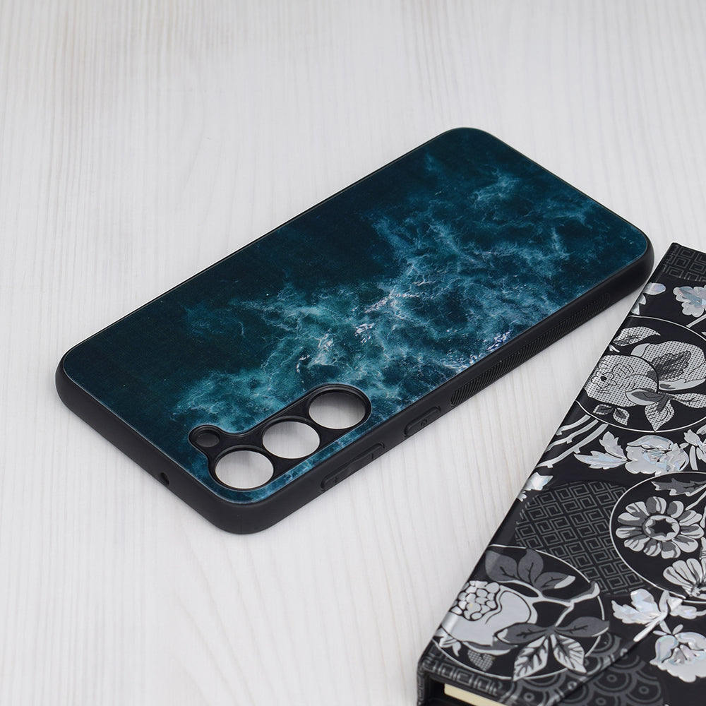 Husa de protectie Techsuit Glaze Series compatibila cu Samsung Galaxy S23 Plus, acoperire spate, Blue Nebula