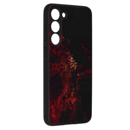 Husa de protectie Techsuit Glaze Series compatibila cu Samsung Galaxy S23 Plus, acoperire spate, Red Nebula