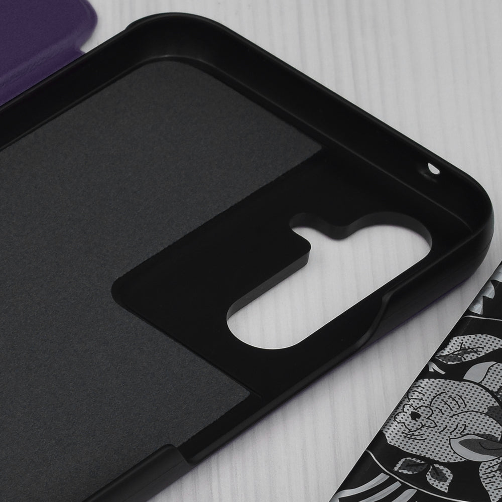 Husa de protectie Techsuit eFold Series compatibila cu Samsung Galaxy A54, acoperire spate, mov