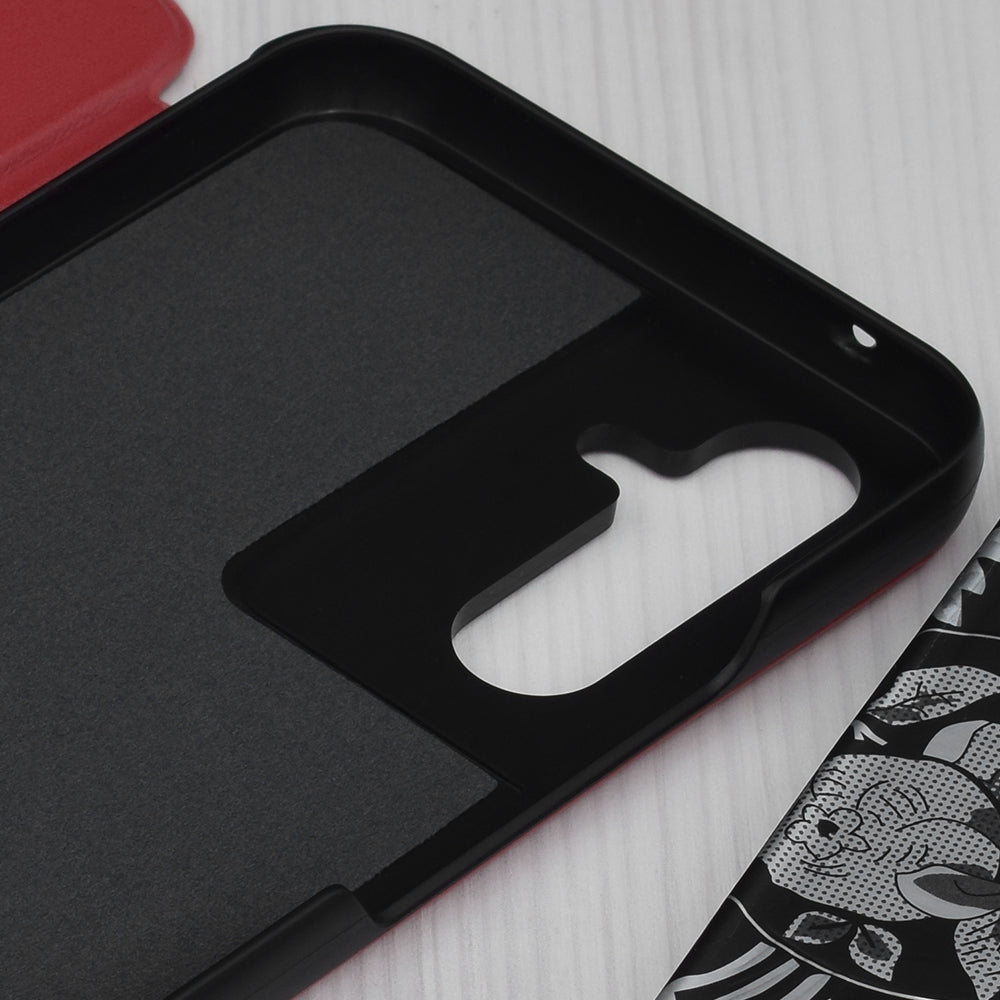 Husa de protectie Techsuit eFold Series compatibila cu Samsung Galaxy A54, acoperire spate, rosu