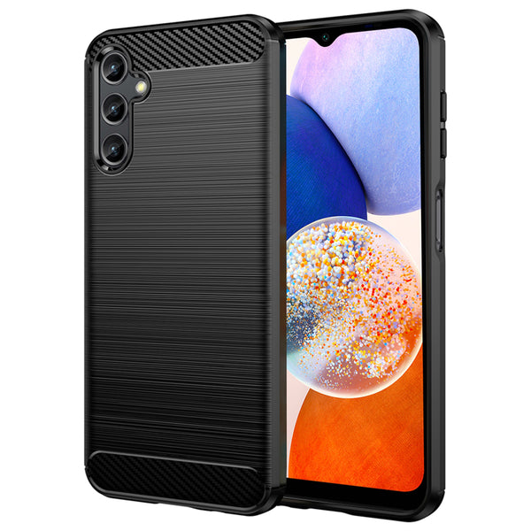 Husa de protectie Techsuit Carbon Siliconecompatibila cu Samsung Galaxy A14 5G , acoperire spate, negru