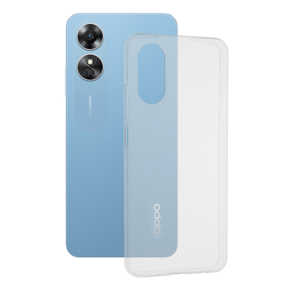 Husa de protectie Techsuit Clear Silicone compatibila cu Oppo A17, acoperire spate, transparent