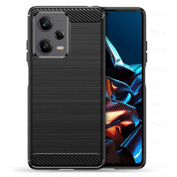 Husa de protectie Techsuit Carbon Siliconecompatibila cu Xiaomi Redmi Note 12 Pro 5G , acoperire spate, negru