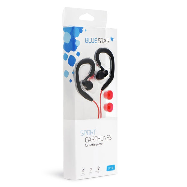 Casti Telefon Sport (Negru/Rosu) Blue Star SP-80