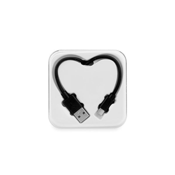 Cablu Date & Incarcare MicroUSB - Heart (Negru)