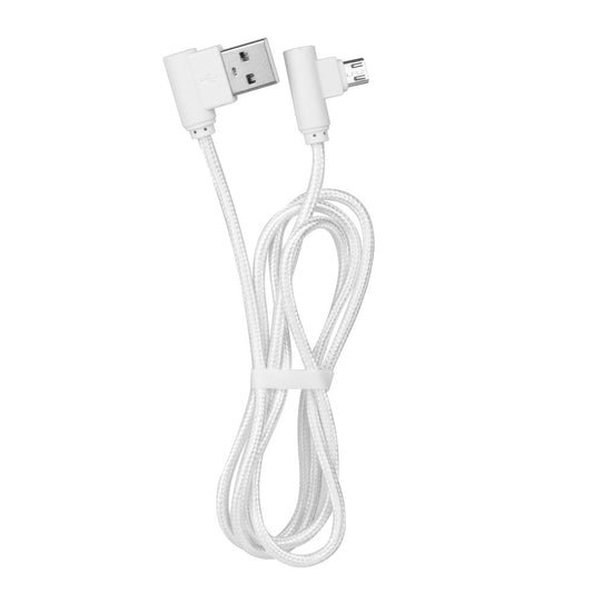 Cablu Date & Incarcare MicroUSB 90 Grade (Alb)