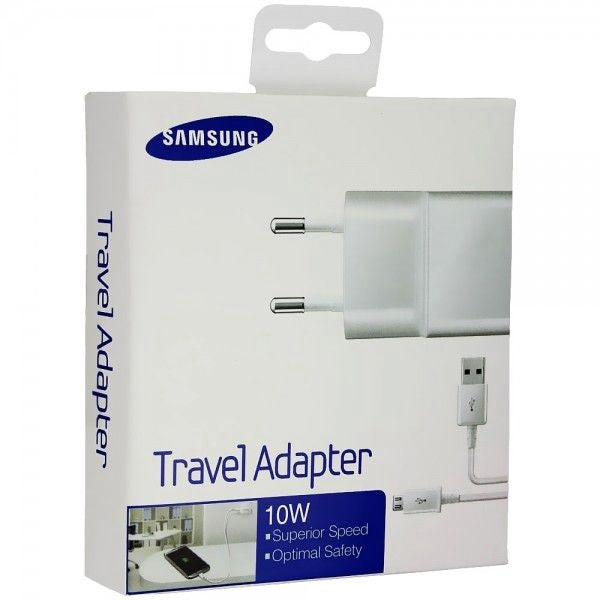 Incarcator Original SAMSUNG 2A + Cablu MicroUSB (Alb) Blister (ETAU90EWE + DU4BWE)