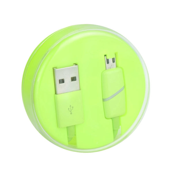 Cablu Date & Incarcare MicroUSB Ring (Verde) Box