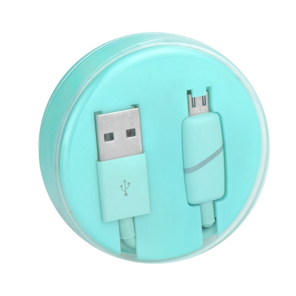 Cablu Date & Incarcare MicroUSB Ring (Menta) Box