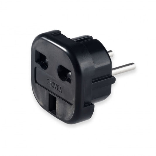 Adaptor Priza UK (Anglia) - Europa (Negru)