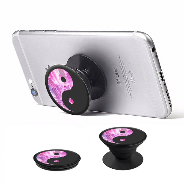 Suport Telefon Repozitionabil Pop Stand (No. 29 - Ying Yang Roz\Negru)