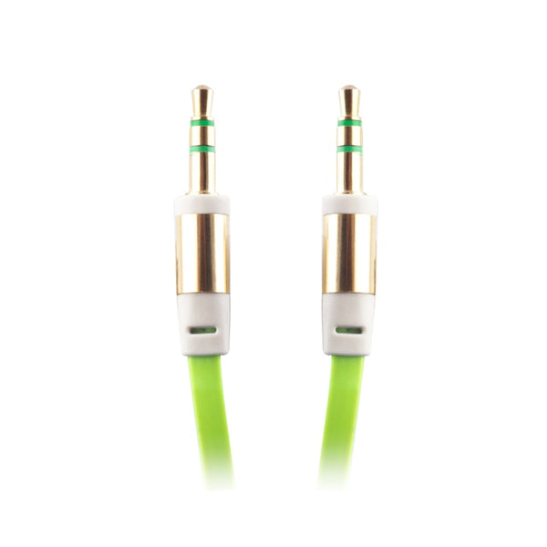 Cablu Audio AUX Jack 3.5mm (Verde) 1 Metru Bulk