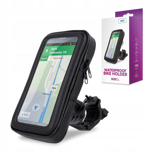 Suport Telefon Bicileta Universal Rezistent la Apa 6 (Negru) Setty UR-03L XL"