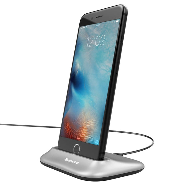 Dock / Stand de Incarcare APPLE Lightning + Cablu (Argintiu) BASEUS