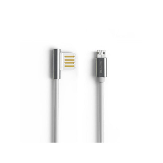 Cablu Date & Incarcare MicroUSB - 90 Grade (Argintiu) REMAX Emperor