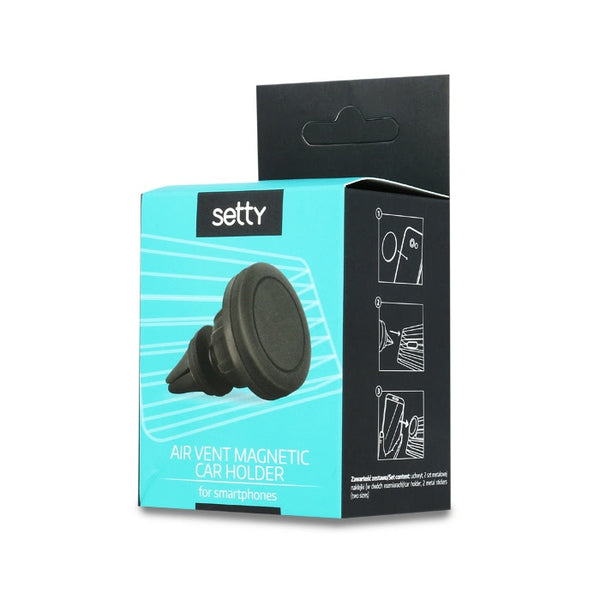 Suport Auto Universal Magnetic Ventilatie (Negru) Setty