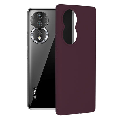 Husa de protectie Techsuit Soft Edge Silicone compatibila cu Honor 80, acoperire spate, visiniu