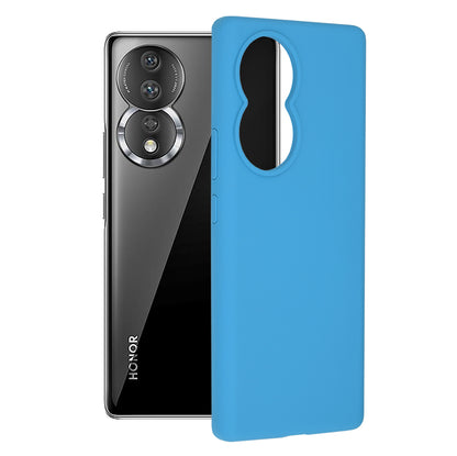 Husa de protectie Techsuit Soft Edge Silicone compatibila cu Honor 80, acoperire spate, albastru deschis