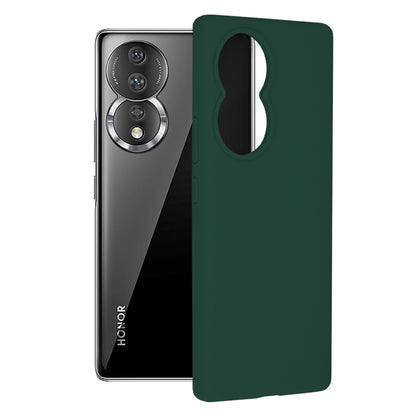 Husa de protectie Techsuit Soft Edge Silicone compatibila cu Honor 80, acoperire spate, verde inchis