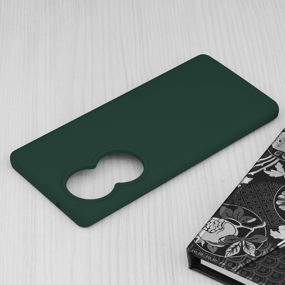 Husa de protectie Techsuit Soft Edge Silicone compatibila cu Honor 80, acoperire spate, verde inchis