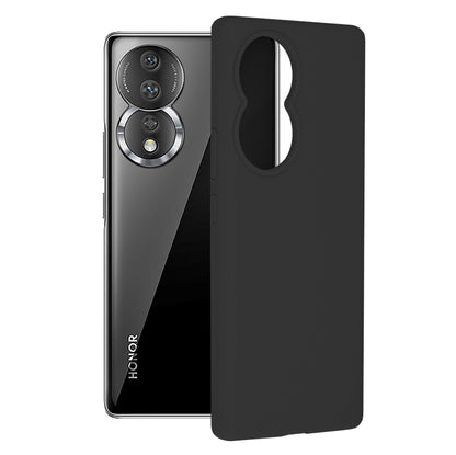 Husa de protectie Techsuit Soft Edge Silicone compatibila cu Honor 80, acoperire spate, negru