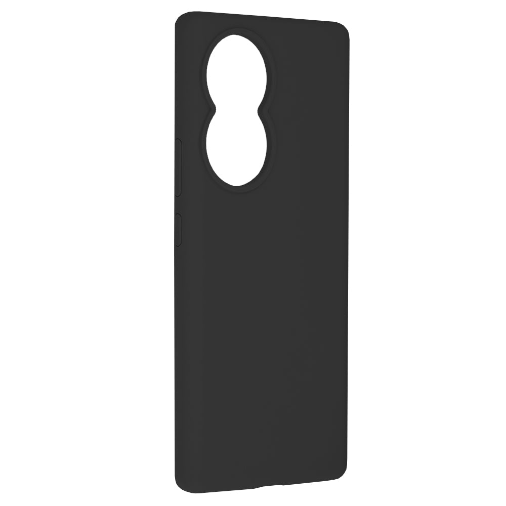 Husa de protectie Techsuit Soft Edge Silicone compatibila cu Honor 80, acoperire spate, negru