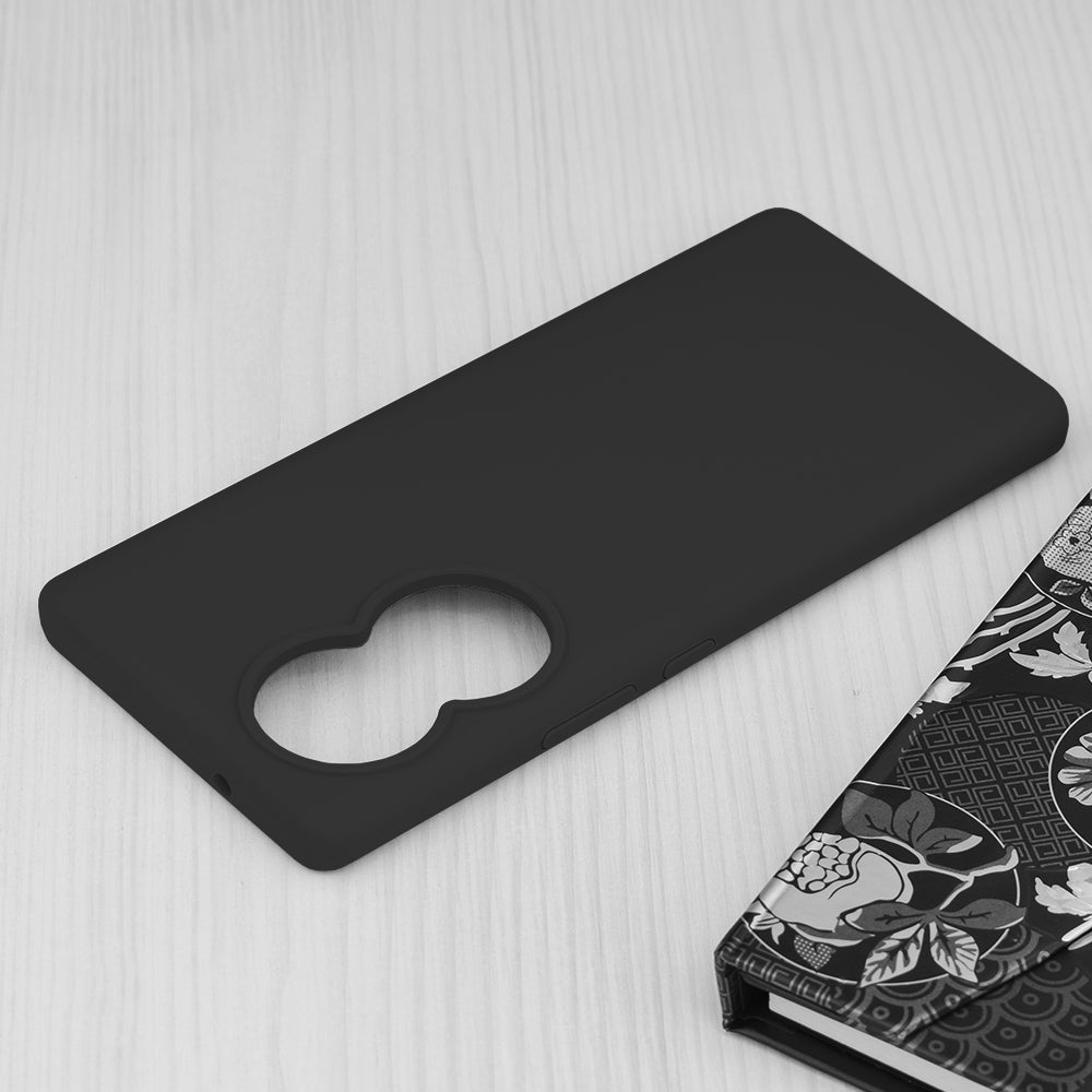 Husa de protectie Techsuit Soft Edge Silicone compatibila cu Honor 80, acoperire spate, negru