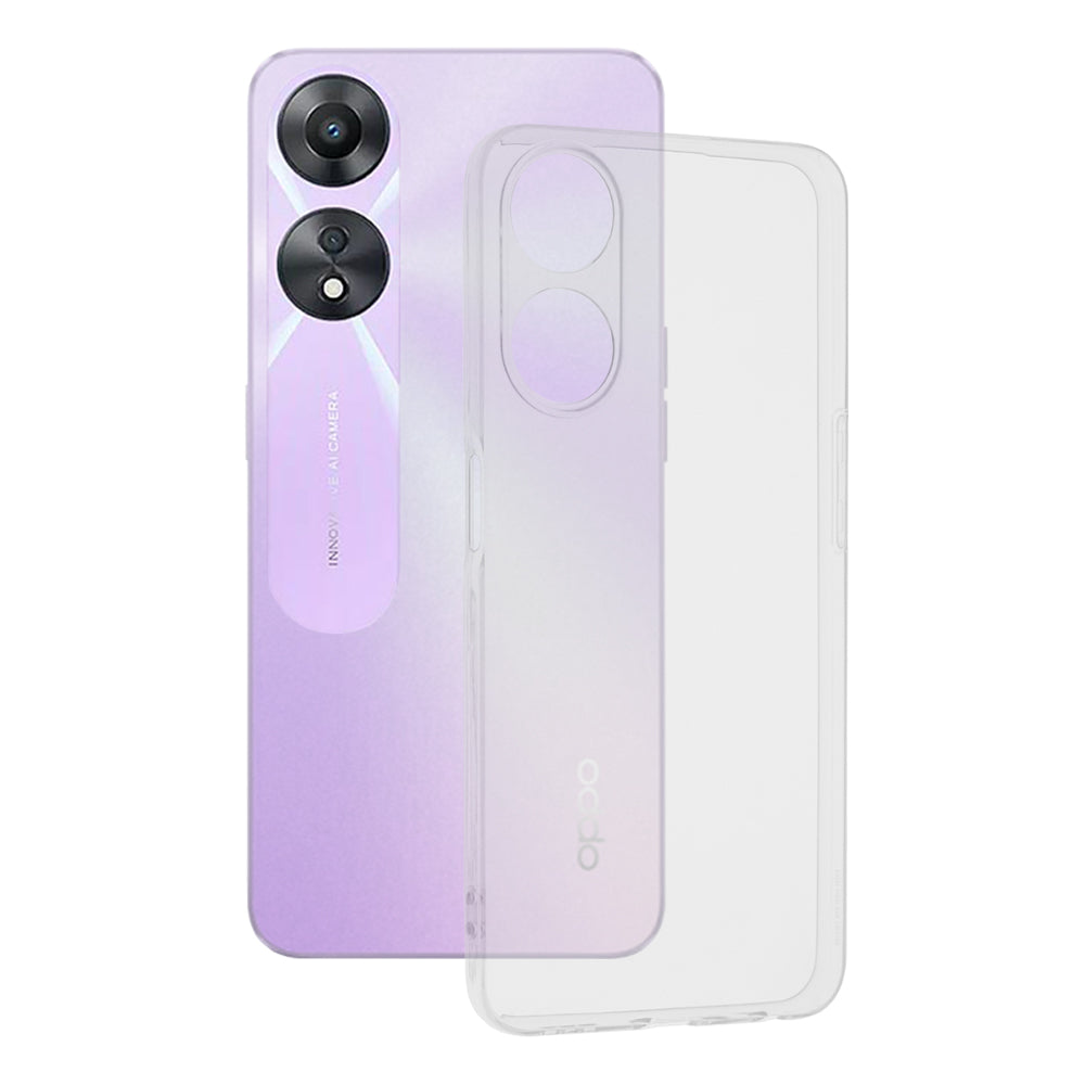 Husa de protectie Techsuit Clear Silicone compatibila cu Oppo A78 5G, acoperire spate, transparent