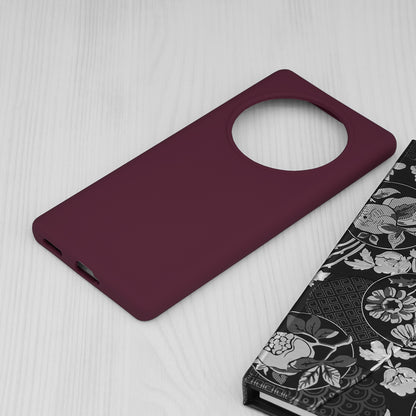 Husa de protectie Techsuit Soft Edge Silicone compatibila cu Honor Magic5 Lite, acoperire spate, visiniu