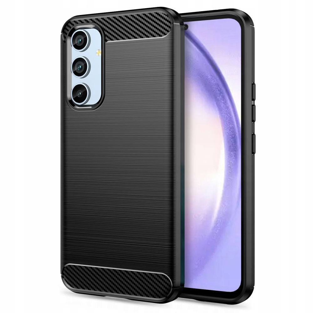 Husa de protectie Techsuit Carbon Siliconecompatibila cu Samsung Galaxy A54 , acoperire spate, negru