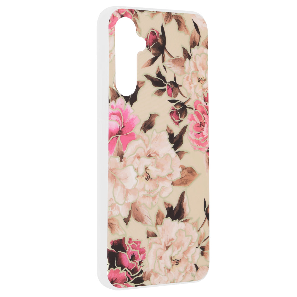 Husa de protectie Techsuit Marble Series compatibila cu Samsung Galaxy A34 5G, acoperire spate, Mary, Berry Nude