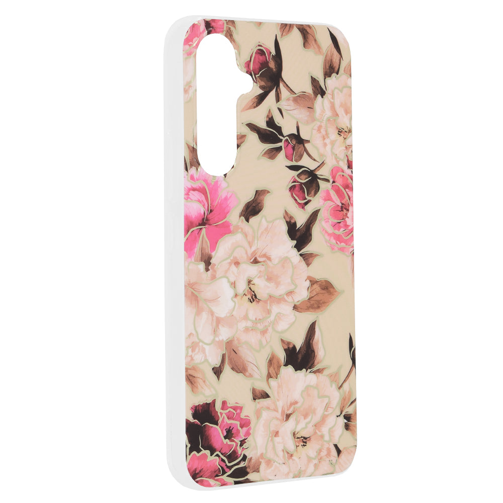 Husa de protectie Techsuit Marble Series compatibila cu Samsung Galaxy A54, acoperire spate, Mary, Berry Nude