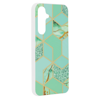 Husa de protectie Techsuit Marble Series compatibila cu Samsung Galaxy A54, acoperire spate, Green Hex