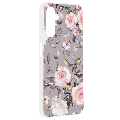 Husa de protectie Techsuit Marble Series compatibila cu Samsung Galaxy A14 5G, acoperire spate, Bloom of Ruth, Gray
