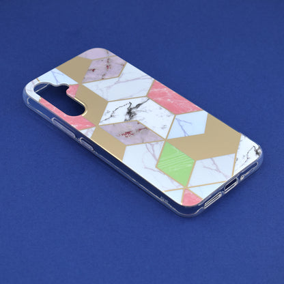 Husa de protectie Techsuit Marble Series compatibila cu Samsung Galaxy A34 5G, acoperire spate, Purple Hex