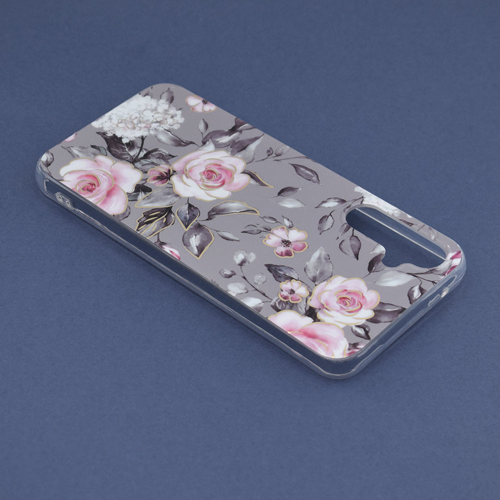 Husa de protectie Techsuit Marble Series compatibila cu Samsung Galaxy A34 5G, acoperire spate, Bloom of Ruth, Gray