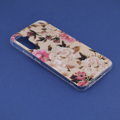 Husa de protectie Techsuit Marble Series compatibila cu Samsung Galaxy A34 5G, acoperire spate, Mary, Berry Nude