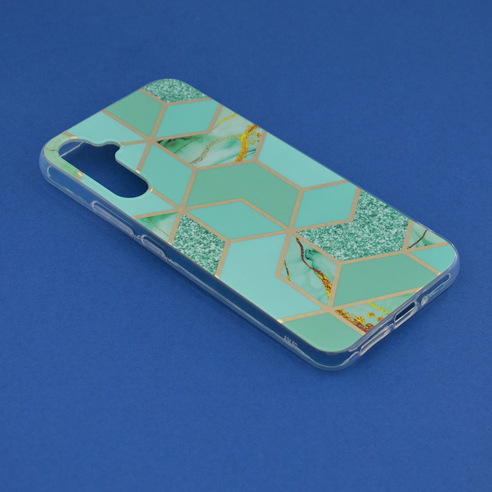 Husa de protectie Techsuit Marble Series compatibila cu Samsung Galaxy A34 5G, acoperire spate, Green Hex
