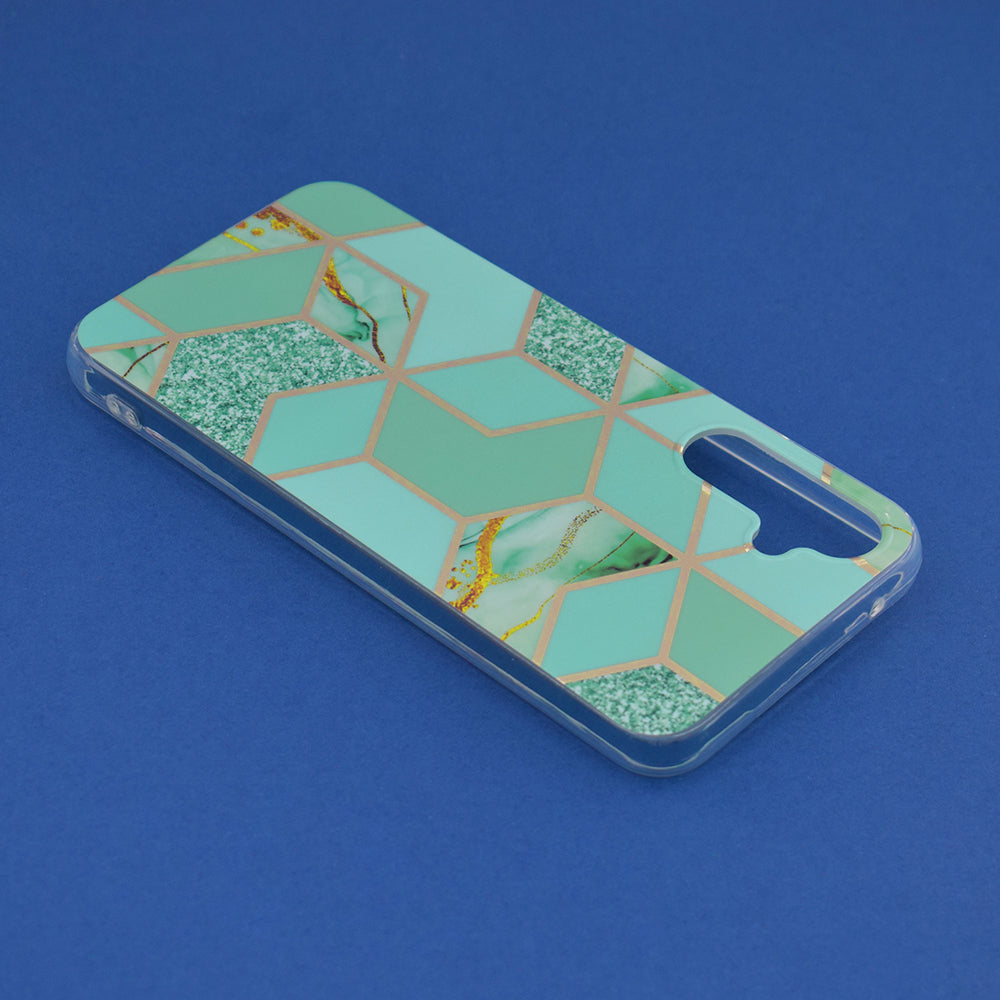 Husa de protectie Techsuit Marble Series compatibila cu Samsung Galaxy A34 5G, acoperire spate, Green Hex