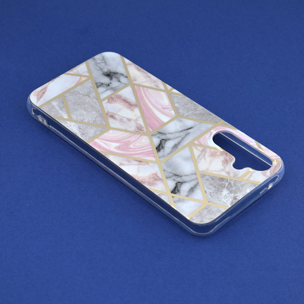 Husa de protectie Techsuit Marble Series compatibila cu Samsung Galaxy A34 5G, acoperire spate, Pink Hex