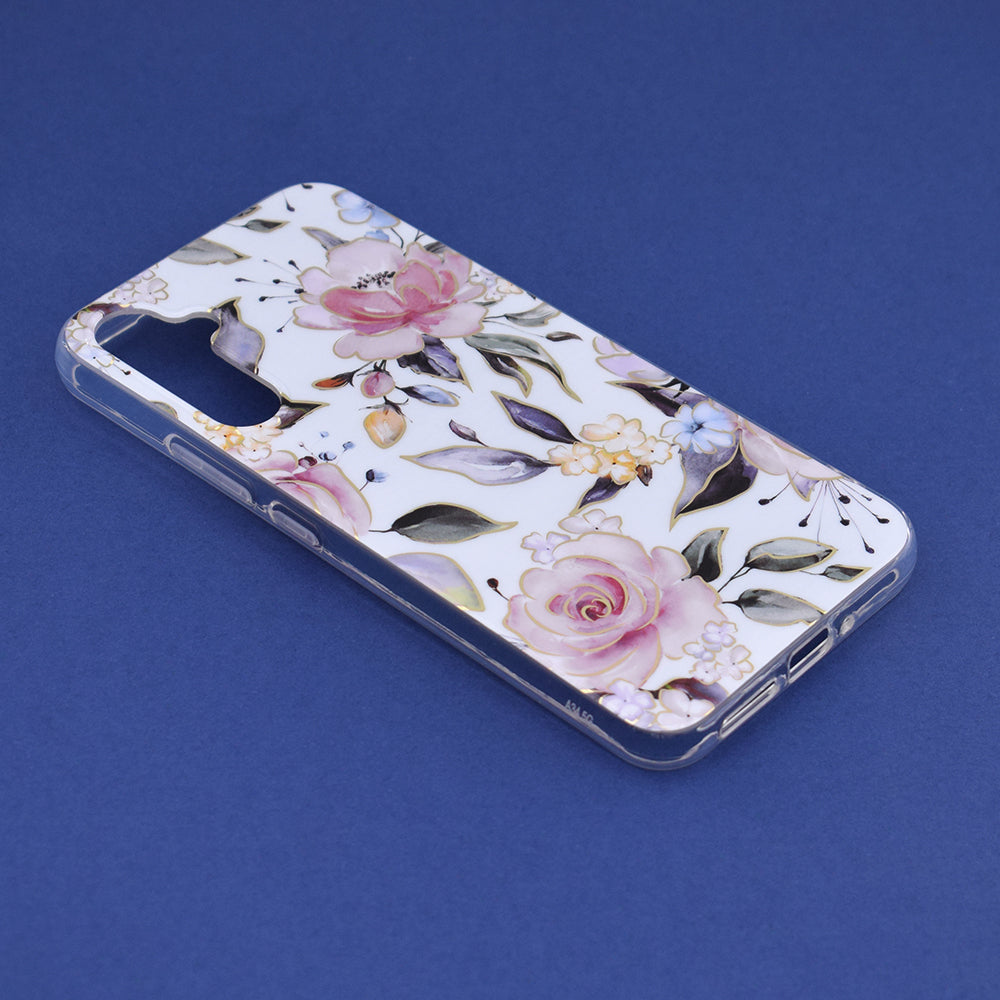 Husa de protectie Techsuit Marble Series compatibila cu Samsung Galaxy A34 5G, acoperire spate, Chloe White