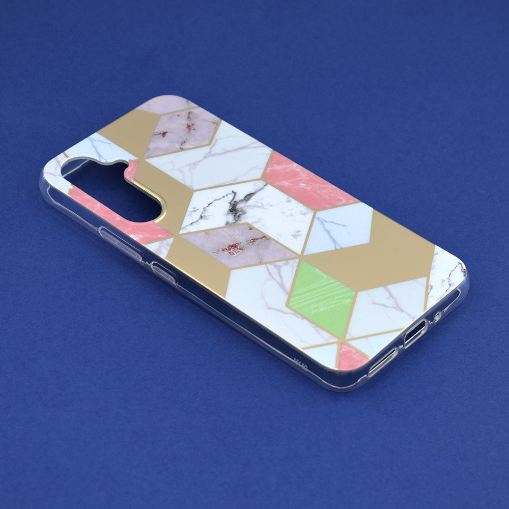 Husa de protectie Techsuit Marble Series compatibila cu Samsung Galaxy A54, acoperire spate, Purple Hex