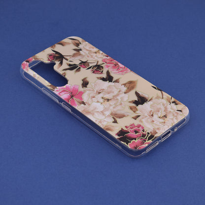 Husa de protectie Techsuit Marble Series compatibila cu Samsung Galaxy A54, acoperire spate, Mary, Berry Nude