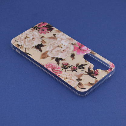 Husa de protectie Techsuit Marble Series compatibila cu Samsung Galaxy A54, acoperire spate, Mary, Berry Nude