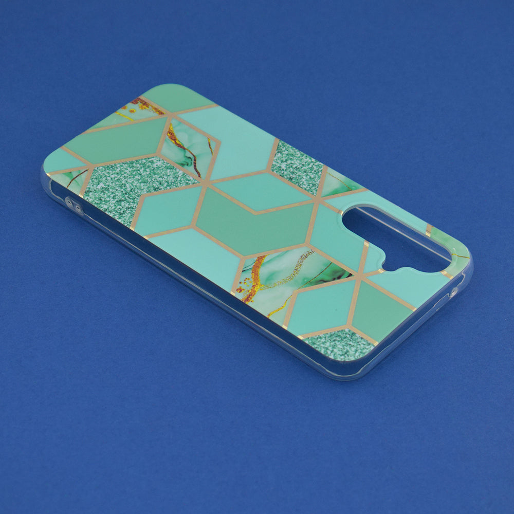 Husa de protectie Techsuit Marble Series compatibila cu Samsung Galaxy A54, acoperire spate, Green Hex
