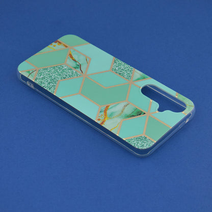 Husa de protectie Techsuit Marble Series compatibila cu Samsung Galaxy A54, acoperire spate, Green Hex
