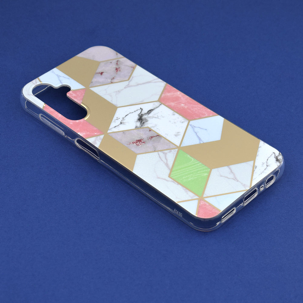 Husa de protectie Techsuit Marble Series compatibila cu Samsung Galaxy A14 5G, acoperire spate, Purple Hex