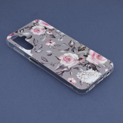 Husa de protectie Techsuit Marble Series compatibila cu Samsung Galaxy A14 5G, acoperire spate, Bloom of Ruth, Gray